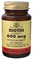 Solgar - Biotin, 600 mcg, 100 tablets