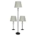 Black Wrought Iron 3-pc. Lamp Set