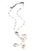 Oi! Ladies N2134 White Fresh Water Pearl, Shell and Crystal On Silk Necklace