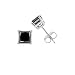 0.20ct Tw Black Diamond Stud Earrings in Sterling Silver (Princess-cut)
