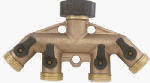 Gilmour #44GT Green Thumb 4WY Brass Manifold