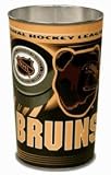 Boston Bruins NHL 15 Inches Metal Trash Can/Waste Basket