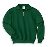 JERZEES SUPER SWEATS - 1/4 Zip Sweatshirt with Cadet Collar Forest Green-XL