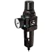 Dixon B28-06MG Manual Drain Wilkerson Standard Filter/Regulator with Transparent Bowl and Guard, 3/4" Size, 175 SCFM Flow, 150 psig Pressure