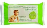 Seventh Generation Travel Refill 80 count Baby Wipes Non-Chlorine Bleached Unscented Cloth Wipes (Pack of 3)