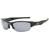 Oakley Men's Flak Jacket Iridium Polarized Sunglasses,Jet Black Frame/Black Lens,one size