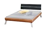Link 55300220 Bett Moon 180 cm Rundprofil walnuss / schwarz