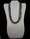 NEW White Leather Necklace Jewelry Display Easel 14 H