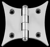 Door Hinges Chrome Solid Brass, Butterfly Hinge 3 x 3 Chrome 60063/92152