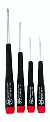 Wiha 26194 Screwdriver Set, Phillips With Precision Handles, 4 Piece