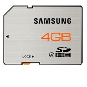 Samsung 4 GB SDHC Flash Memory Card, Brushed Metal -MB-SS4GA/US