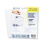 Self-Adhesive Polypropylene CD and DVD Holders/Protectors, 10/Pack CLI70568