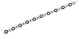 Black And Clear C.Z. Diamond Alternating Flower Shape Link Silver Bracelet (Holiday Special)