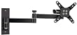 Flat Panel Wall Mount with Dual Articulating Arm Black