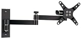Flat Panel Wall Mount with Dual Articulating Arm Black