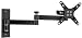 Flat Panel Wall Mount with Dual Articulating Arm Black