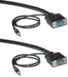 CableWholesale.com - Display / audio cable - HD-15, mini-phone stereo 3.5 mm (M) - HD-15, mini-phone stereo 3.5 mm (M) - 50 ft