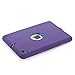 Ipad Mini Case, H&T(TM) Unique Silicone Design Soft Ipad Mini 3 In1 Hybrid Shockproof Protective Cover Case for Apple Ipad Mini 3/ 2/ 1 (Purple)