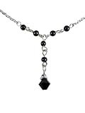 Swarovski Crystals Necklace with Color Beads and Crystal - Black Crystal