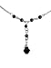 Swarovski Crystals Necklace with Color Beads and Crystal - Black Crystal