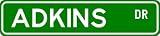 ADKINS Street Name Sign ~ Personalized Family Lastname Sign ~ Gameroom, Basement, Garage Sign