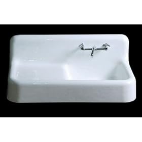 42" Cast Iron Farmhouse Apron Sink with Drain Board