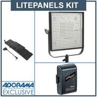 Litepanels 5600K LED 1 x 1' Spotlight - Bundle - with Litepanels Adapter Plate for Anton Bauer Gold Series Batteries, Anton Bauer Logic Series NMH Battery