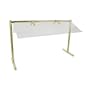 Buffet Enhancements Portable 50 Inch Folding Sneeze Guard, Brass Finish