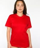American ApparelFinest Quality Tailored Fit Short Sleeve T-Shirt - Red M