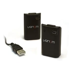 Venom Twin Rechargable Battery Packs - Black (Xbox 360)
