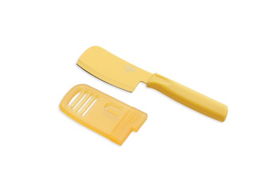 Kuhn Rikon Mini Cheese Cleaver & Prep Knife Colori, 3-Inch, Yellow