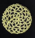 Lemon Yellow Hair Net Crocheted Hair Bun Cover- LARGE