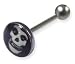Glow in the Dark Skull Tongue Barbell