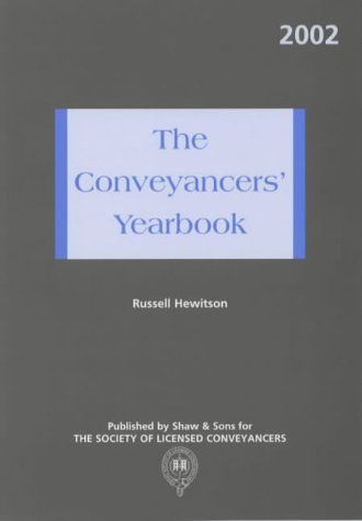 Childrens Toyshop  Books : The Conveyancers' Yearbook 2002 (Conveyancers' Yearbook)