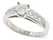 Round Flush Set Diamond Engagement Ring .20cttw (cz ct