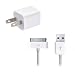 USB Wall Adapter Charger with USB to Dock Connector cable compatible with iPhone 3G, 3GS, 4