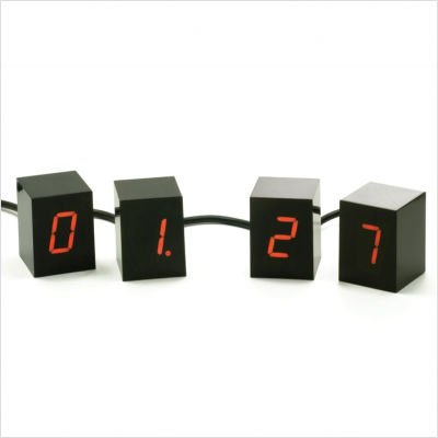 Numbers LED Alarm Clock Finish: Black with White Numbers