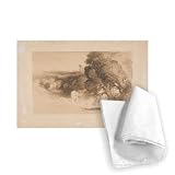 Expulsion from Eden, (brown wash on paper.. - Tea Towel 100% Cotton - Art247 - Tea Towel - 46x70cm
