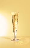 Champagne Glass, Champus, Big Hair, Designer Gold and Silver Champagne Flute w/ Napkin in Gift Box