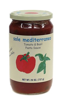 Sole Mediterraneo Tomato & Basil Pasta Sauce, 26 Ounces by Alimentitalia