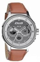 Dolce Gabbana - DW0210 - Montre Homme - Quartz Analogique - Chronographe - Bracelet en Cuir Marron