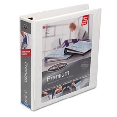 Wilson Jones Premium Single-Touch Locking Round Ring View Binder, 2 Inch Capacity, White (W87908PP1)