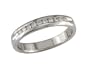 18k White Gold 1/4ctw Round Brilliant Diamond  Band (H, SI2)