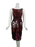 BLUMARINE Metallic Floral Pleated Dress