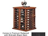 Wine Cellar Innovations Designer Series Collection Premium Redwood with Midnight Black Stain Tasting Table 108-bottle