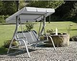 TOLEDO, Gartenschaukel mit Dach, 3-Sitzer, 213 cm, Stahl mit Gew