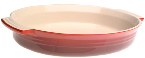 Le Creuset Stoneware 14-Inch Oval Baking Dish, Red