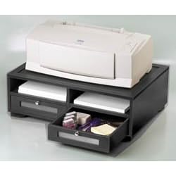 <b>Deluxe Printer Stand - Double Shelf - (Black)</b>