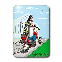 Londons Times Religion Heaven Hell Cartoons - Hells Angles - Light Switch Covers - single toggle... by 3dRose LLC