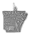 Sterling Silver Arkansas Charm